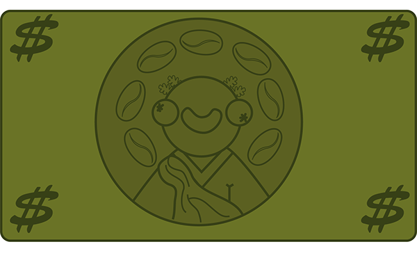 silly fake money icon i made for class project cafe espresso video